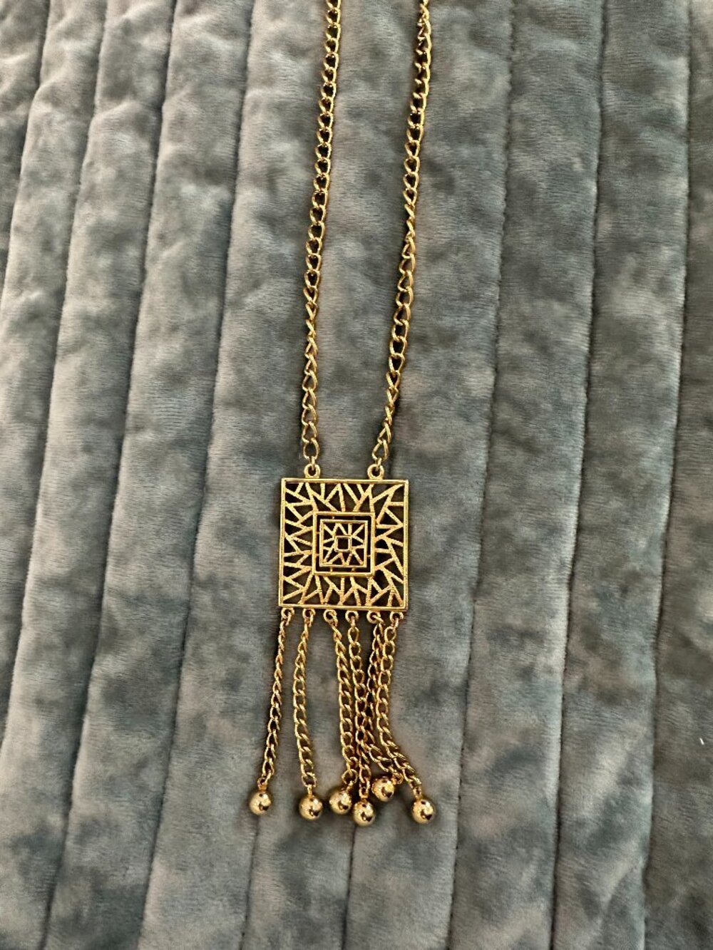 Vintage Monet Statement Necklace Gold Tone